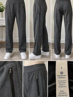 Lululemon Discipline Pants Men’s Small Heathered Charcoal Gray Zip Pocket
